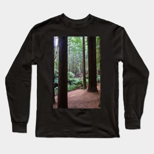 Tall dark redwood tree trunks. Long Sleeve T-Shirt